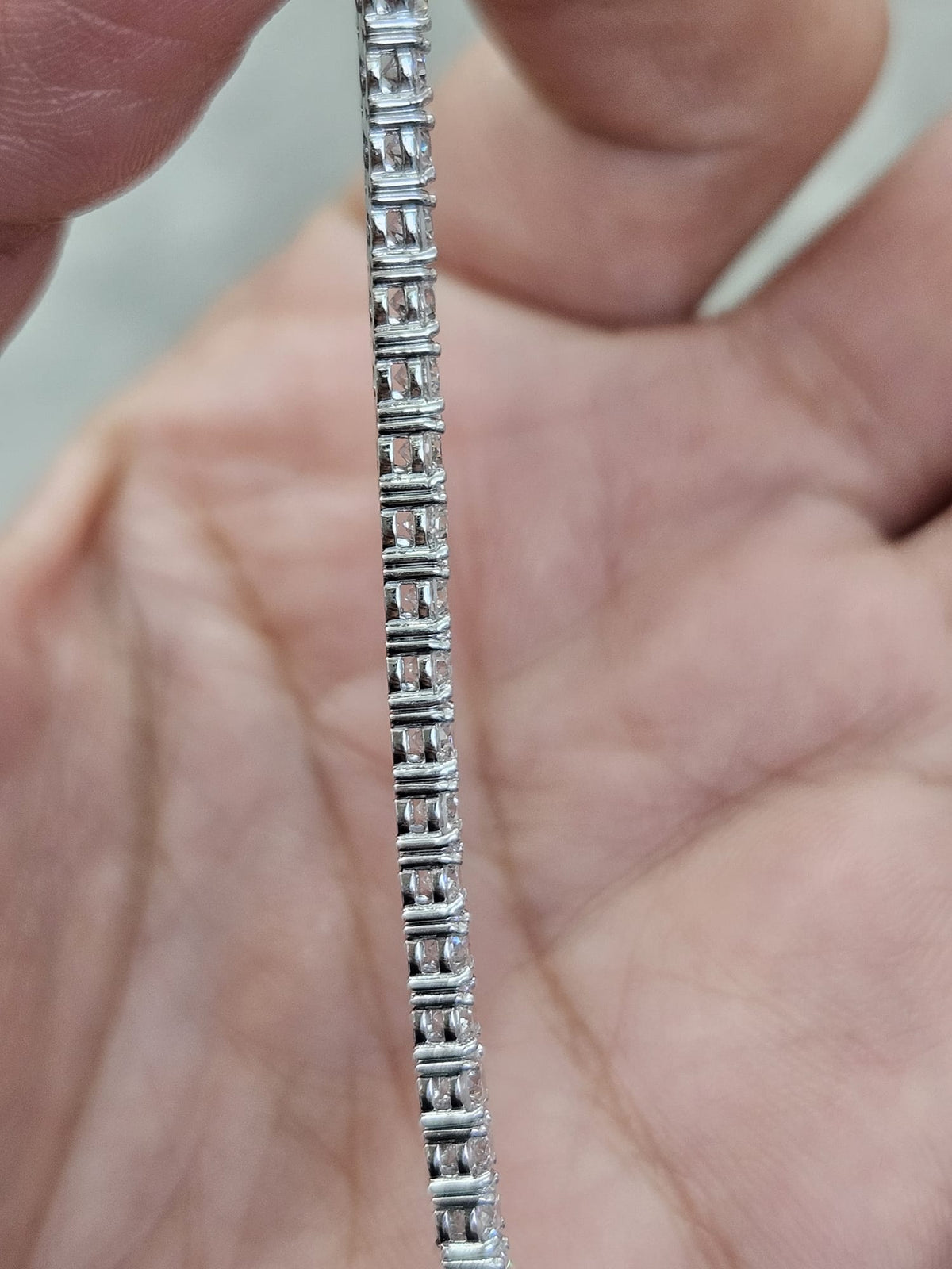 4.76cttw White Gold Lab Diamond 7" Tennis Bracelet