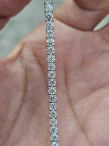 4.76cttw White Gold Lab Diamond 7" Tennis Bracelet