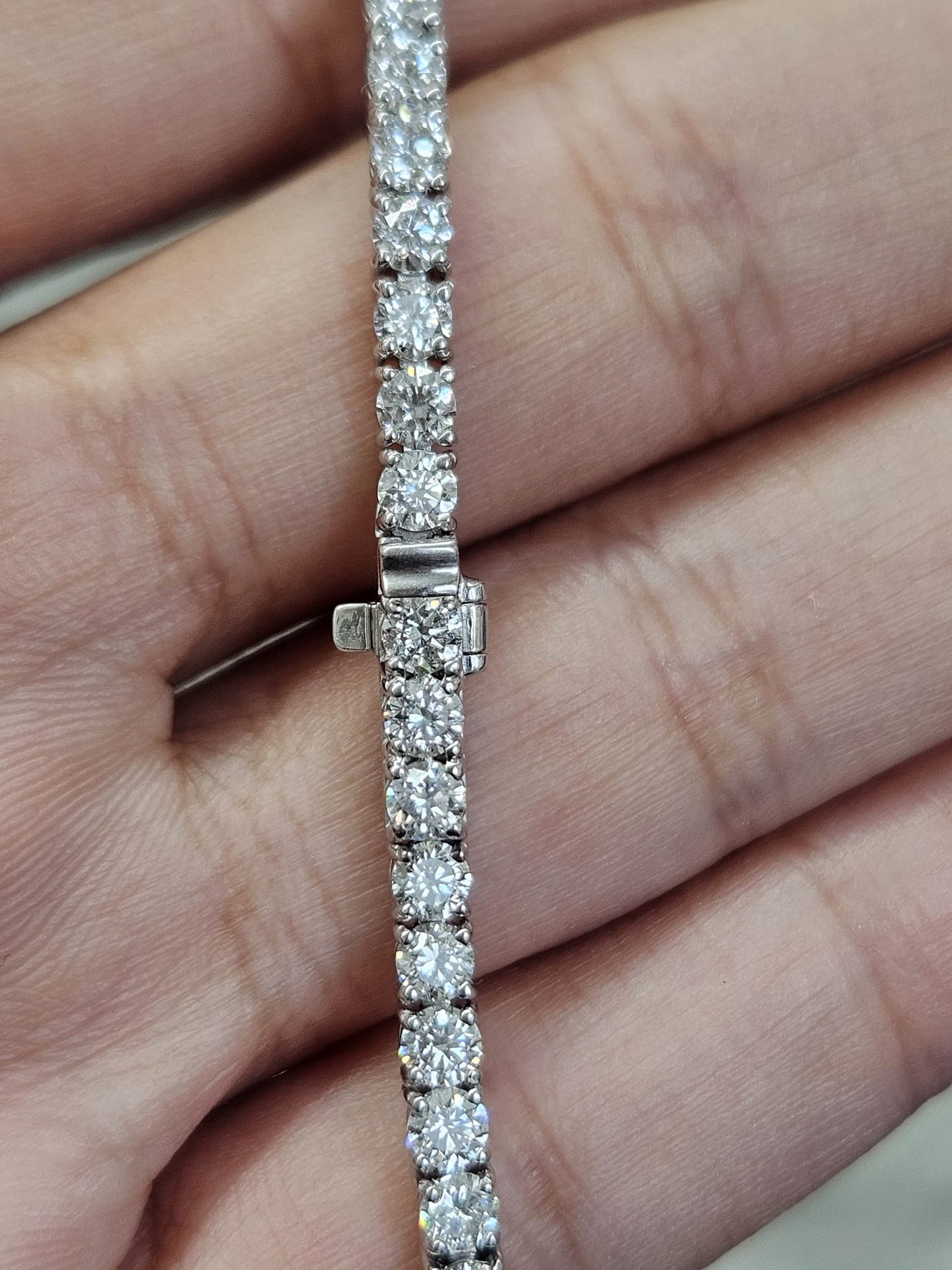 4.76cttw White Gold Lab Diamond 7" Tennis Bracelet