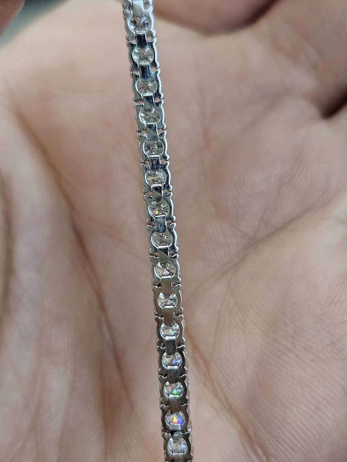 4.76cttw White Gold Lab Diamond 7" Tennis Bracelet