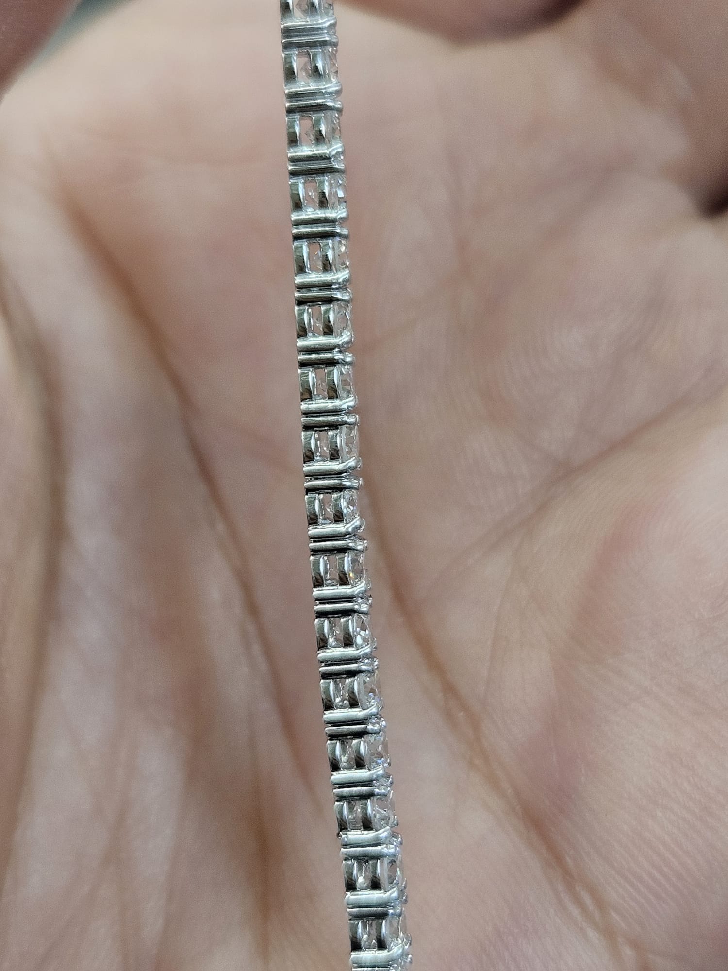 4.76cttw White Gold Lab Diamond 7" Tennis Bracelet