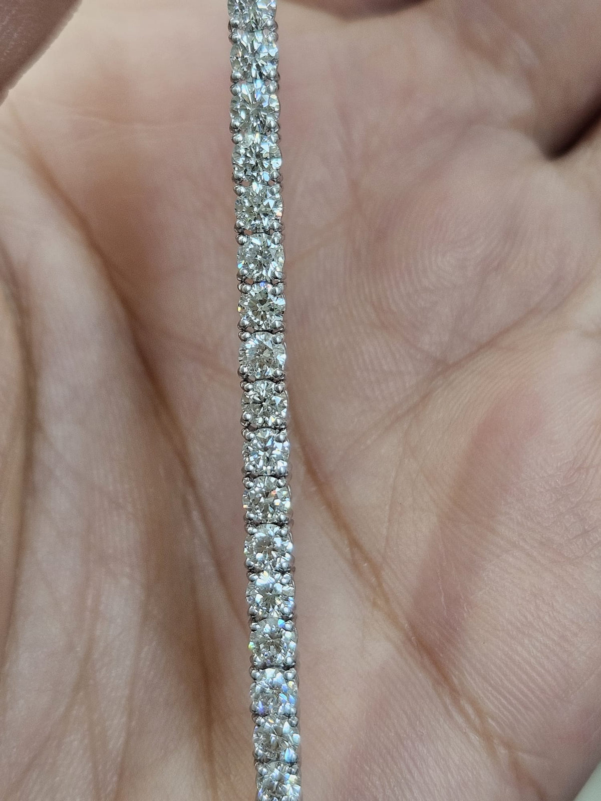 4.76cttw White Gold Lab Diamond 7" Tennis Bracelet