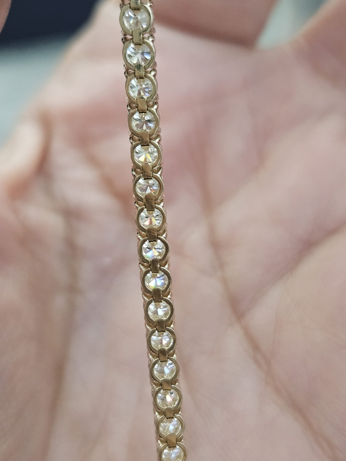4.27cttw Yellow Gold Lab Diamond 7" Tennis Bracelet