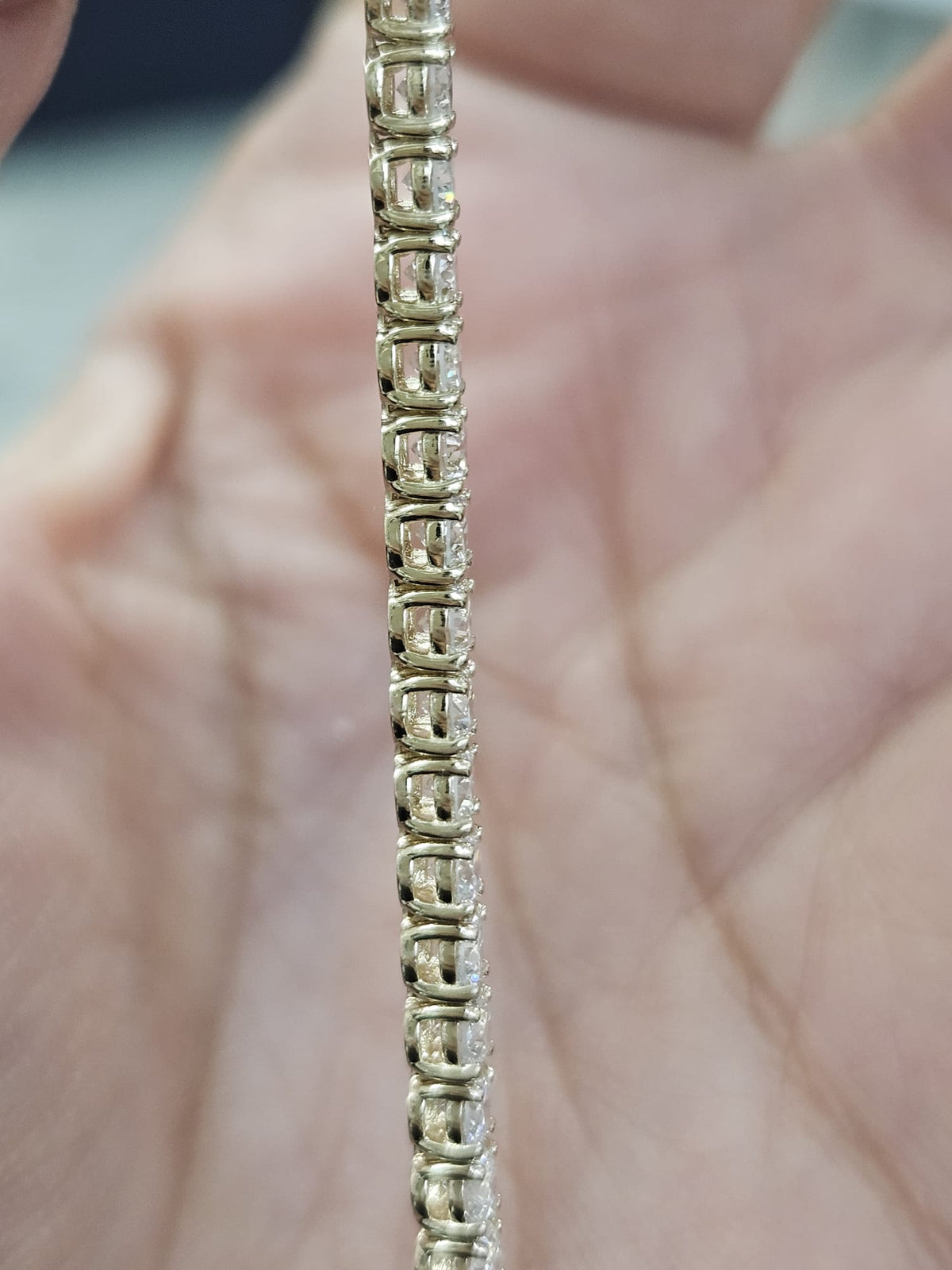 4.27cttw Yellow Gold Lab Diamond 7" Tennis Bracelet