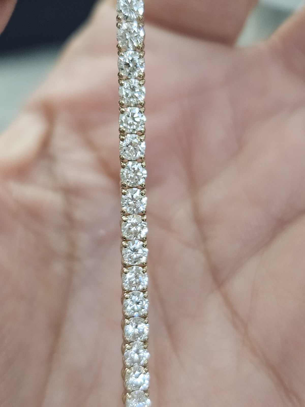 4.27cttw Yellow Gold Lab Diamond 7" Tennis Bracelet