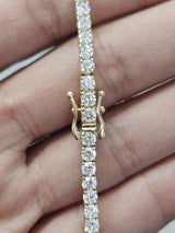 4.27cttw Yellow Gold Lab Diamond 7" Tennis Bracelet