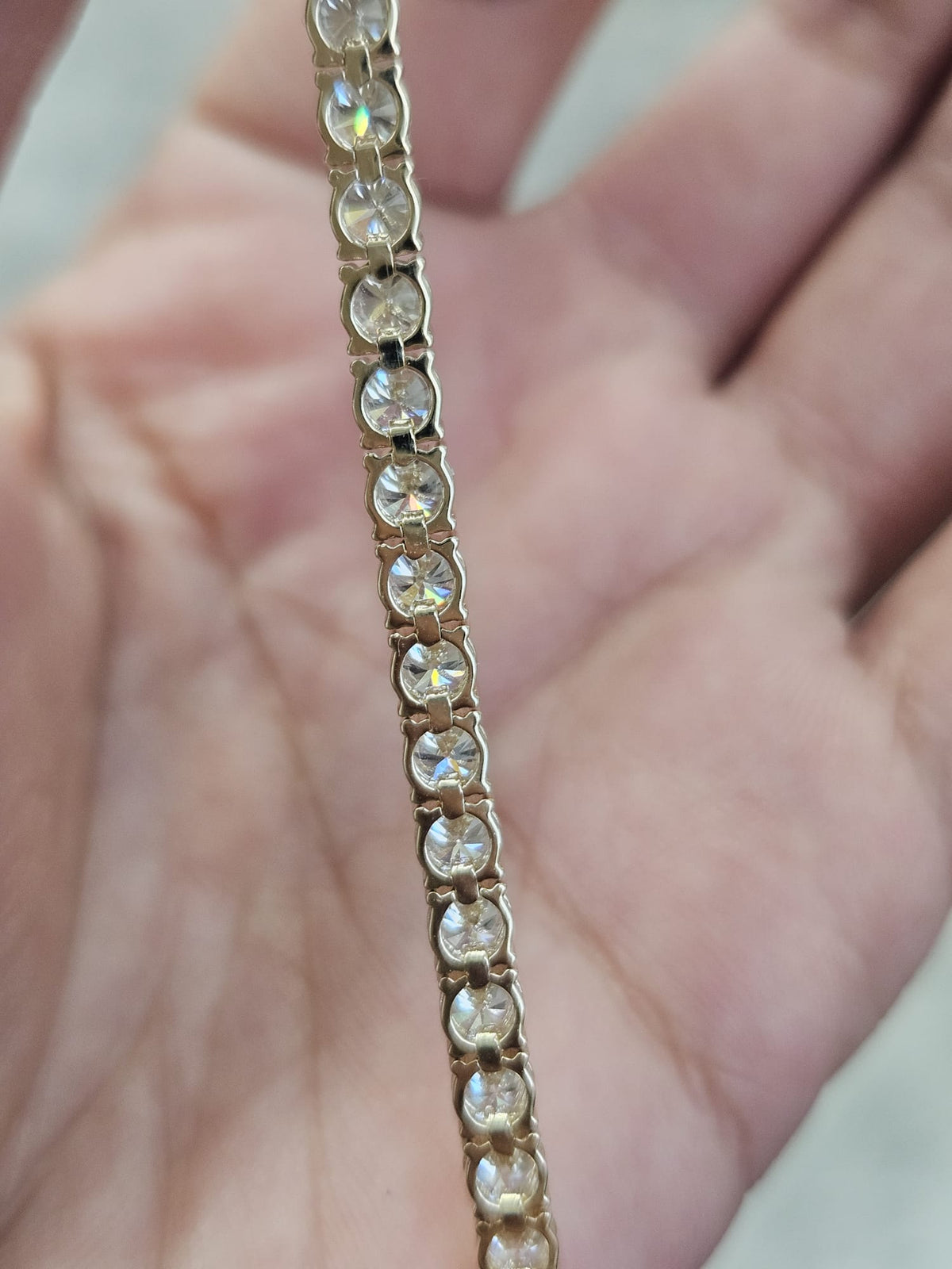 IGI Certified 7.80cttw Yellow Gold Lab Diamond 7" Tennis Bracelet