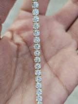 IGI Certified 7.80cttw Yellow Gold Lab Diamond 7" Tennis Bracelet