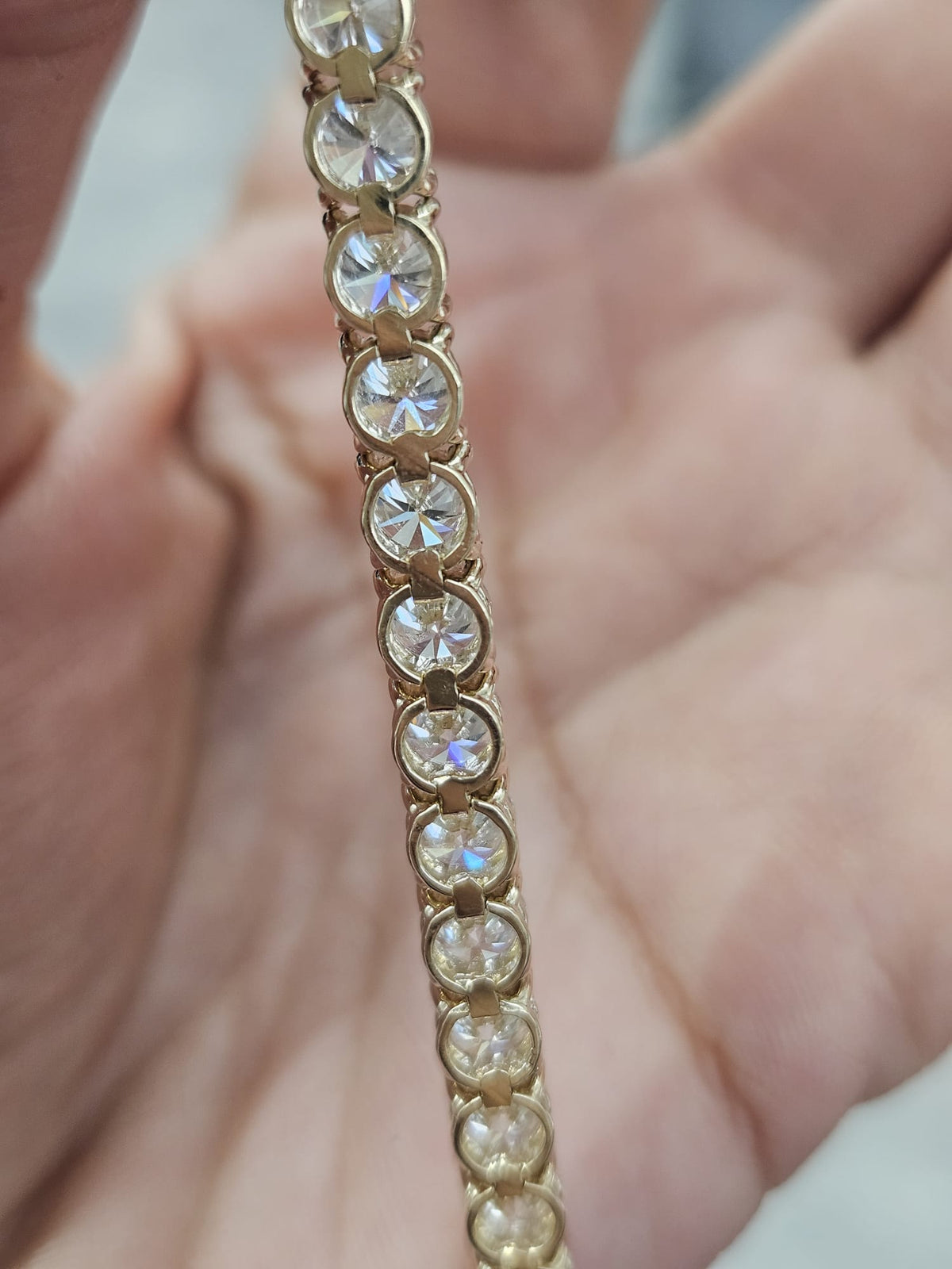 IGI Certified 12.57cttw Yellow Gold Lab Diamond 7" Tennis Bracelet