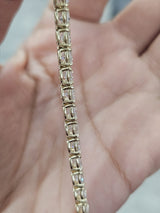 IGI Certified 12.57cttw Yellow Gold Lab Diamond 7" Tennis Bracelet