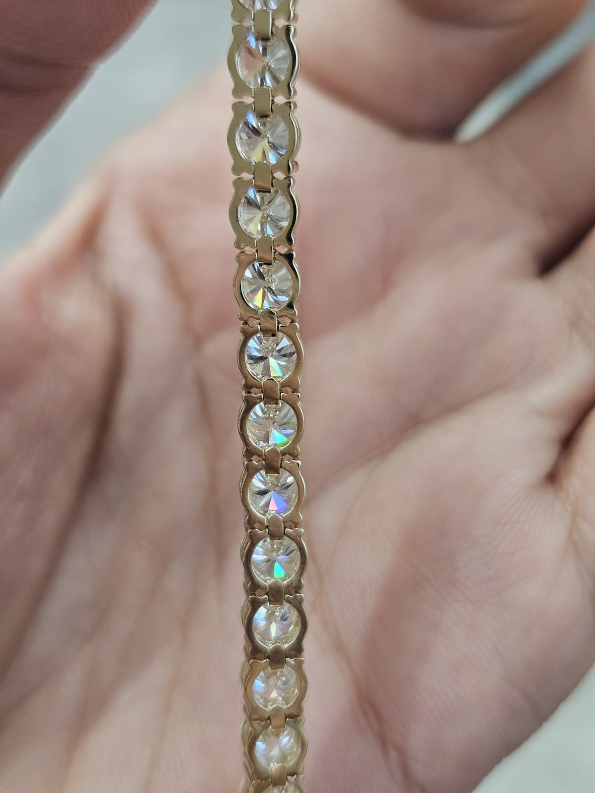 IGI Certified 11.04cttw Yellow Gold Lab Diamond 7" Tennis Bracelet