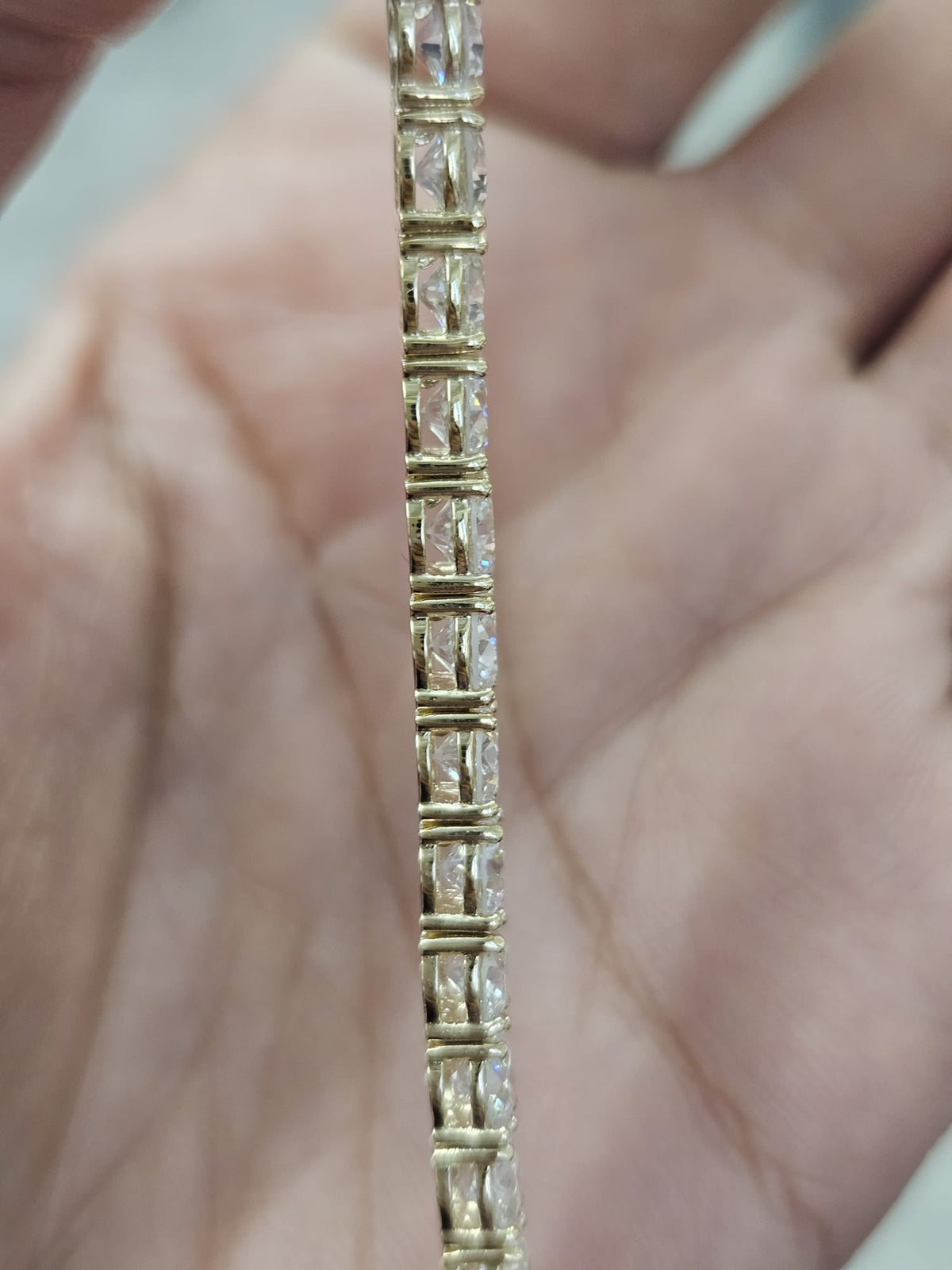 IGI Certified 11.04cttw Yellow Gold Lab Diamond 7" Tennis Bracelet