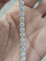 IGI Certified 11.04cttw Yellow Gold Lab Diamond 7" Tennis Bracelet