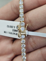 IGI Certified 5.35cttw Yellow Gold Lab Diamond 7" Tennis Bracelet