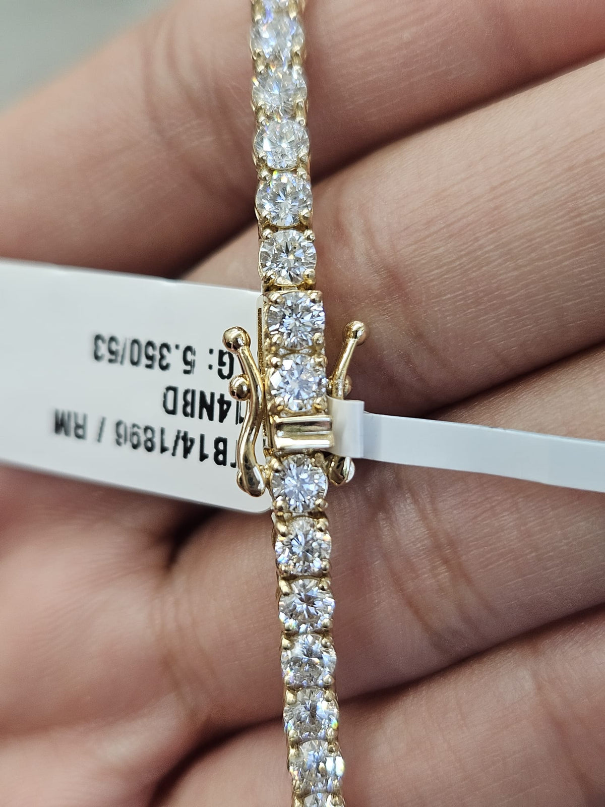IGI Certified 5.35cttw Yellow Gold Lab Diamond 7" Tennis Bracelet