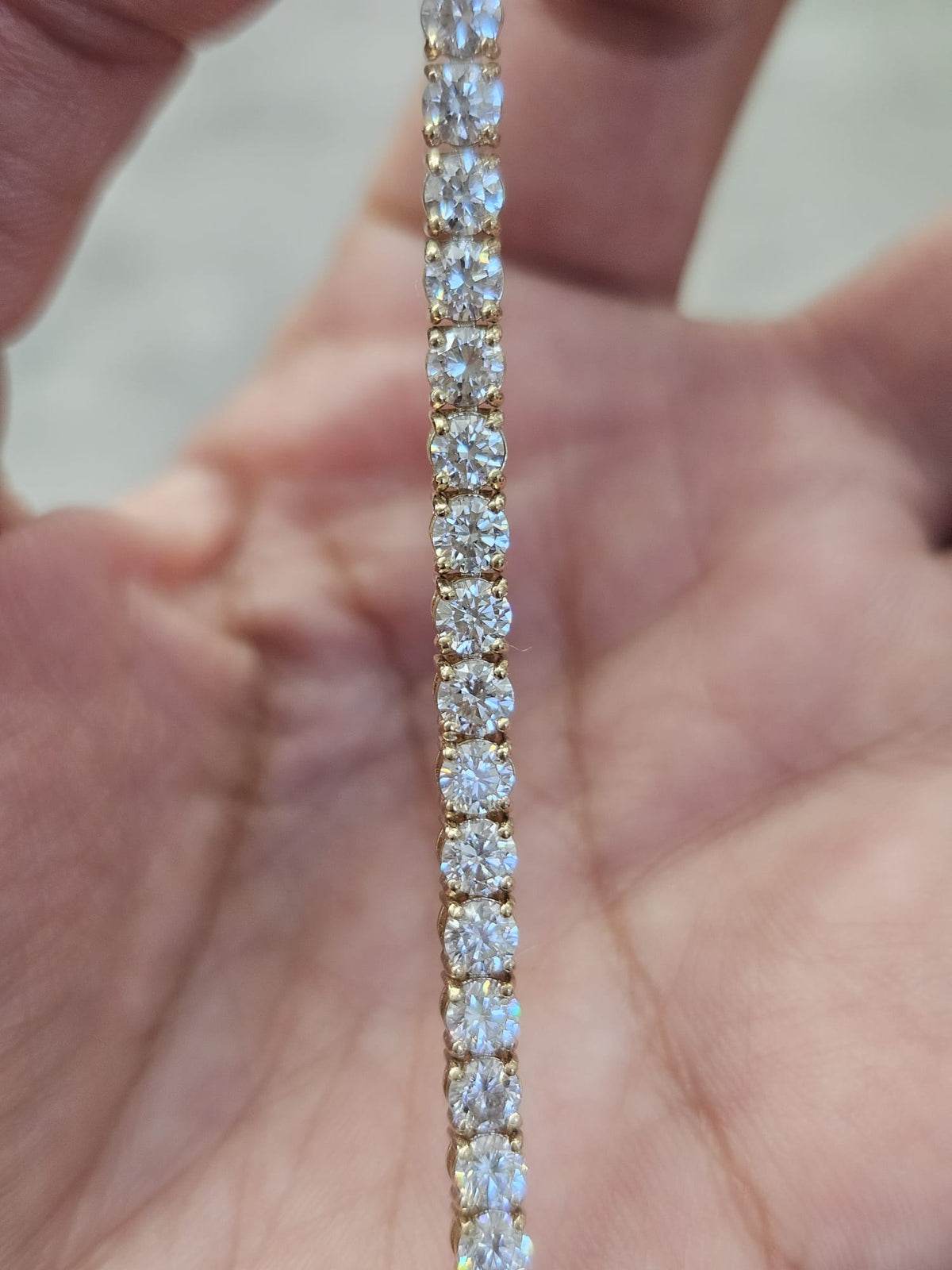 IGI Certified 5.35cttw Yellow Gold Lab Diamond 7" Tennis Bracelet