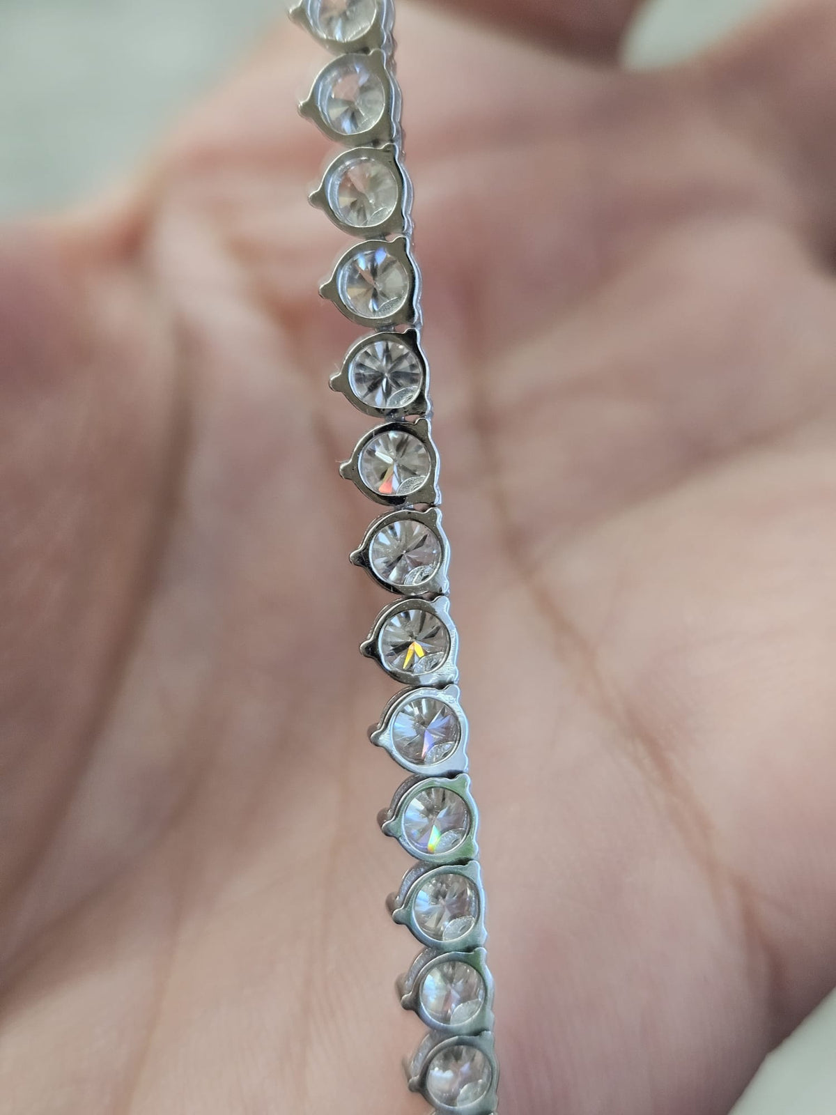 IGI Certified 21.64ct White Gold 3 Prongs Lab Diamond 17" Tennis Necklace