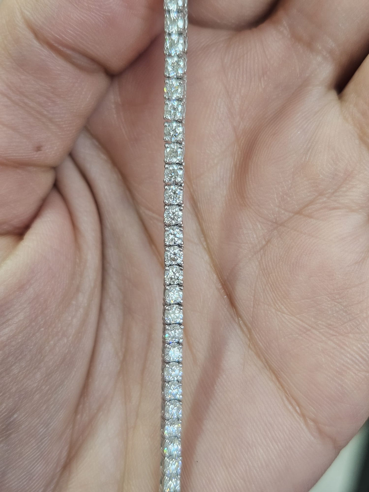 7.48cttw White Gold Lab Diamond 17" Tennis Necklace
