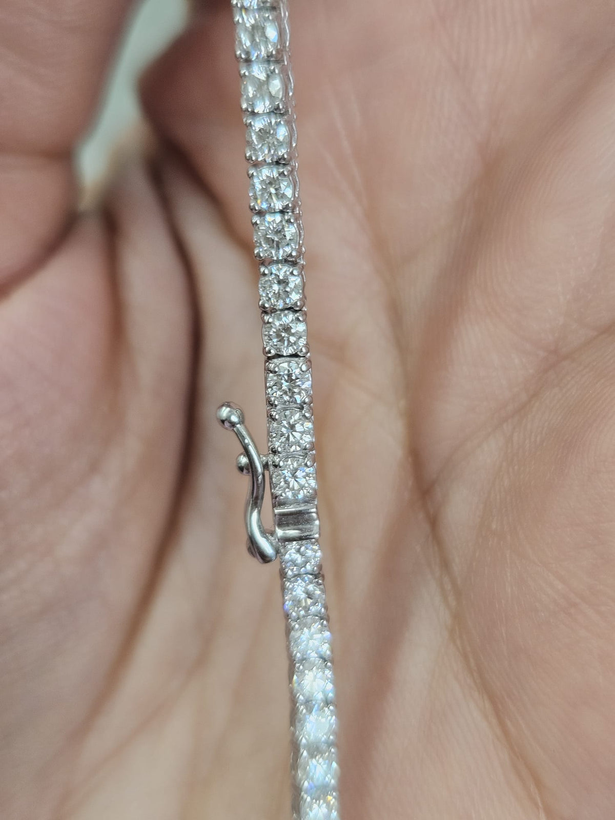 7.48cttw White Gold Lab Diamond 17" Tennis Necklace