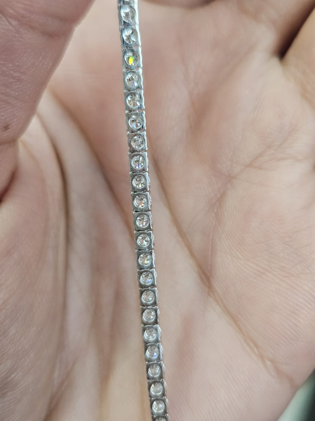 7.48cttw White Gold Lab Diamond 17" Tennis Necklace