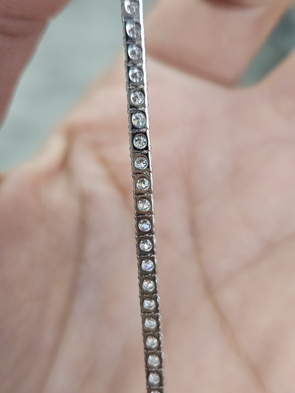 5.69cttw White Gold Lab Diamond 17" Tennis Necklace