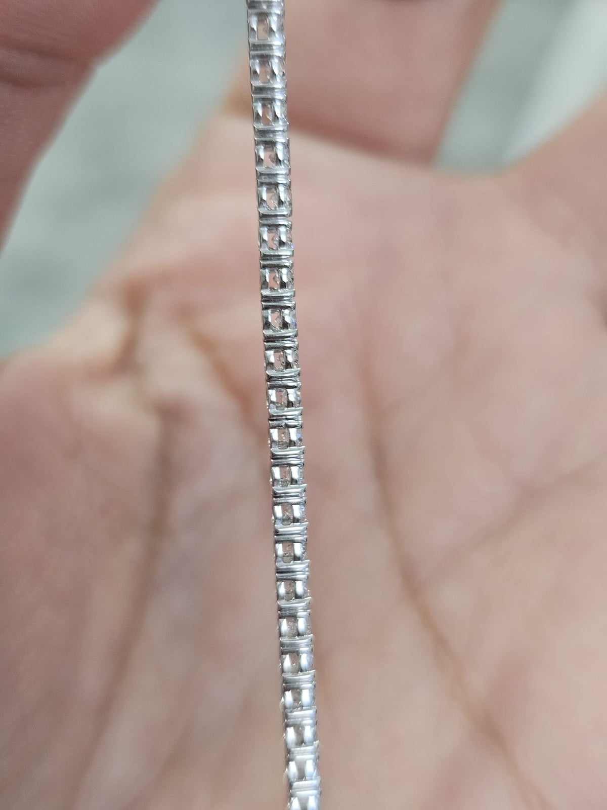 5.69cttw White Gold Lab Diamond 17" Tennis Necklace