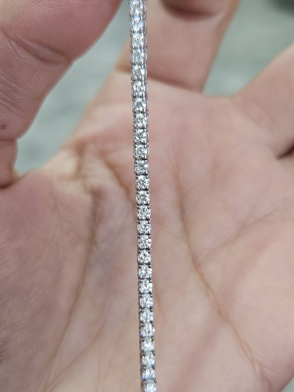 5.69cttw White Gold Lab Diamond 17" Tennis Necklace