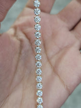 IGI Certified 6.38cttw Yellow Gold 3 Prong Lab Diamond 7" Tennis Bracelet