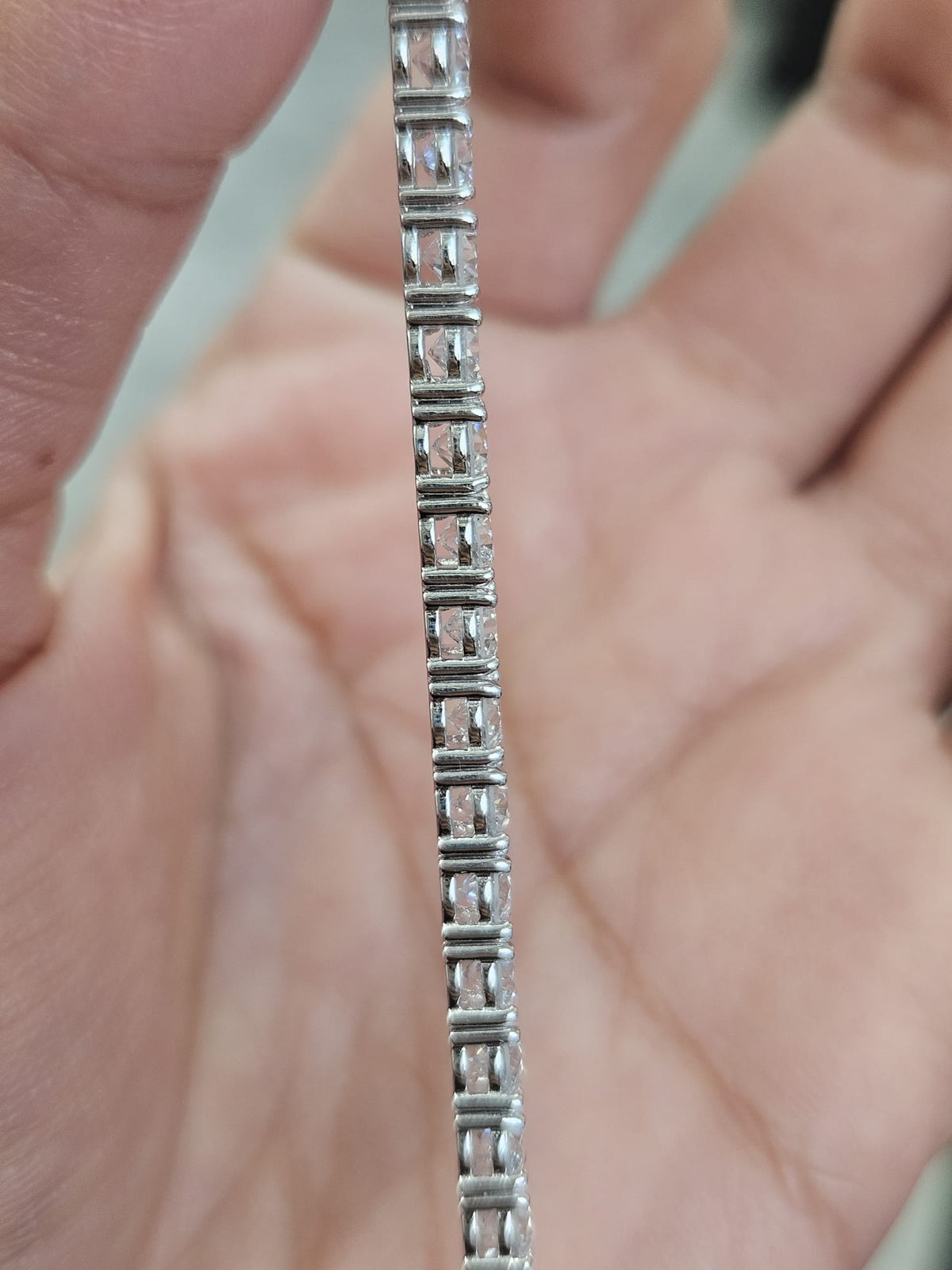 IGI Certified 8.64cttw White Gold Lab Diamond 7" Tennis Bracelet