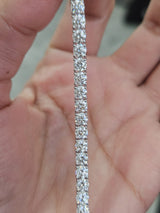 IGI Certified 8.64cttw White Gold Lab Diamond 7" Tennis Bracelet