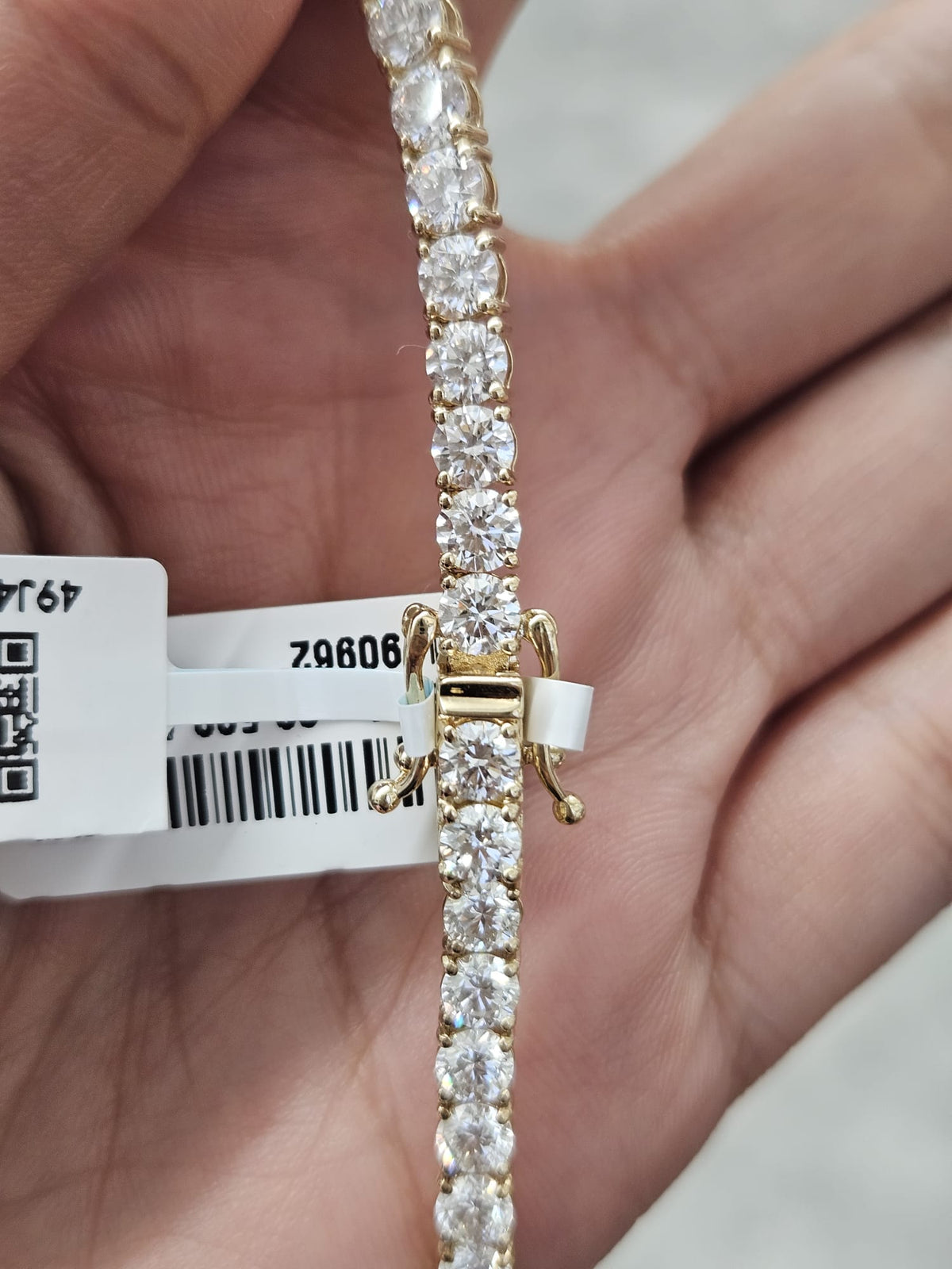 IGI Certified 23.26cttw Yellow Gold Lab Diamond 17" Tennis Necklace