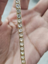 IGI Certified 23.26cttw Yellow Gold Lab Diamond 17" Tennis Necklace