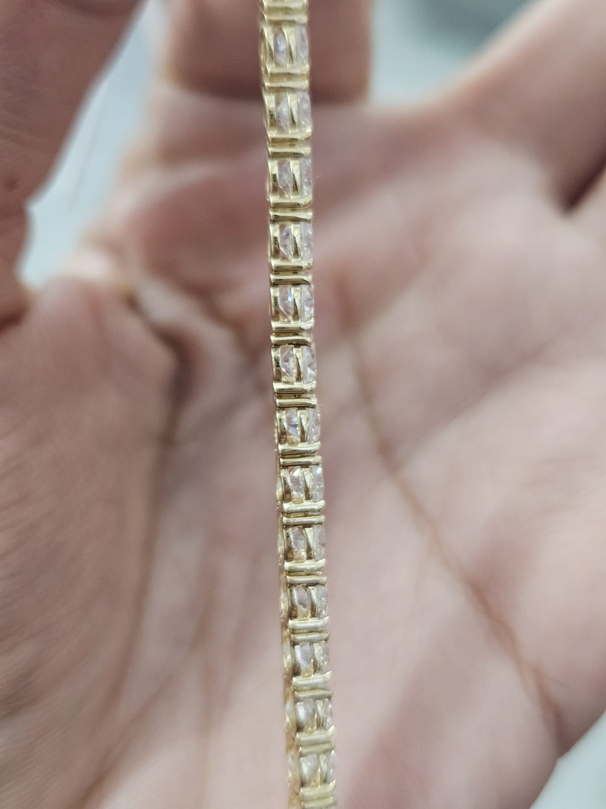 IGI Certified 23.26cttw Yellow Gold Lab Diamond 17" Tennis Necklace