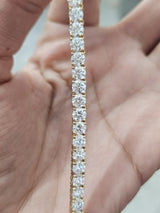 IGI Certified 23.26cttw Yellow Gold Lab Diamond 17" Tennis Necklace