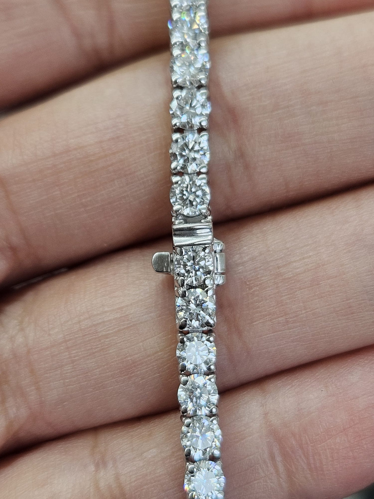 6.56cttw White Gold Lab Diamond 7" Tennis Bracelet