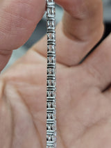 6.56cttw White Gold Lab Diamond 7" Tennis Bracelet