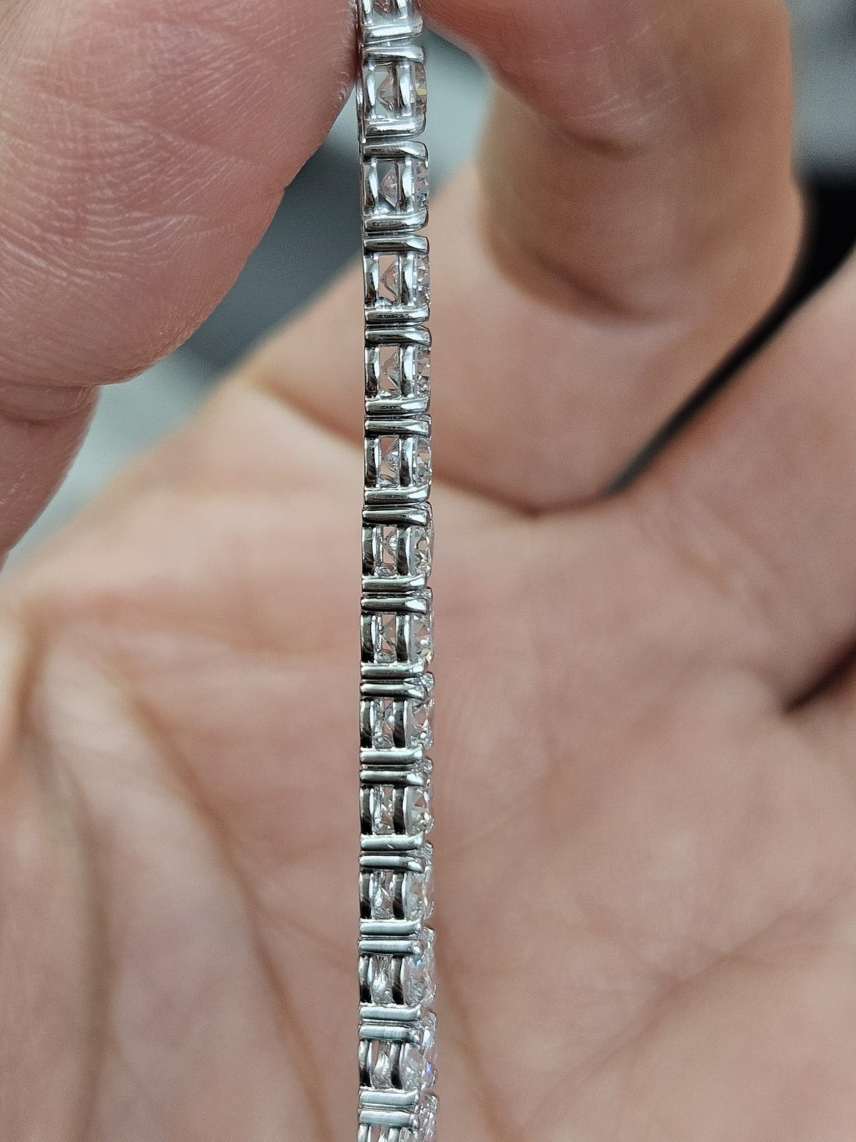 6.56cttw White Gold Lab Diamond 7" Tennis Bracelet