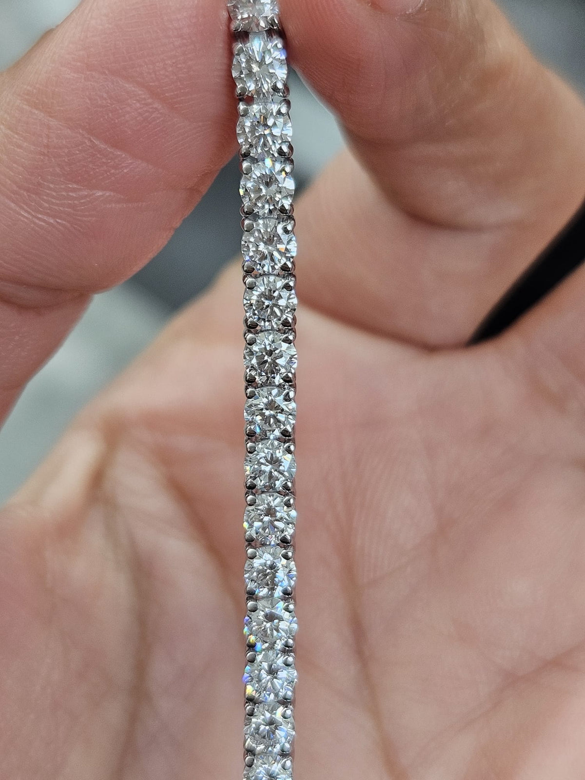 6.56cttw White Gold Lab Diamond 7" Tennis Bracelet