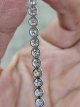 5.5cttw White Gold Bezel Set Lab Diamond 7" Tennis Bracelet