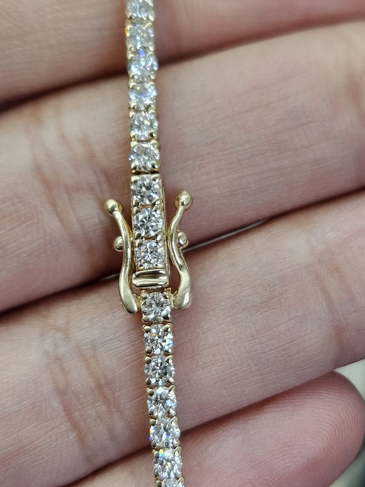 3cttw Gold Lab Diamond 7" Tennis Bracelet