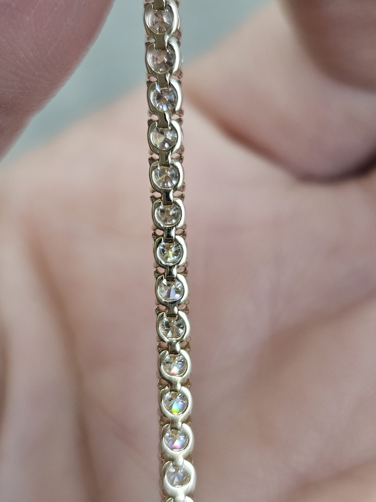 3cttw Gold Lab Diamond 7" Tennis Bracelet