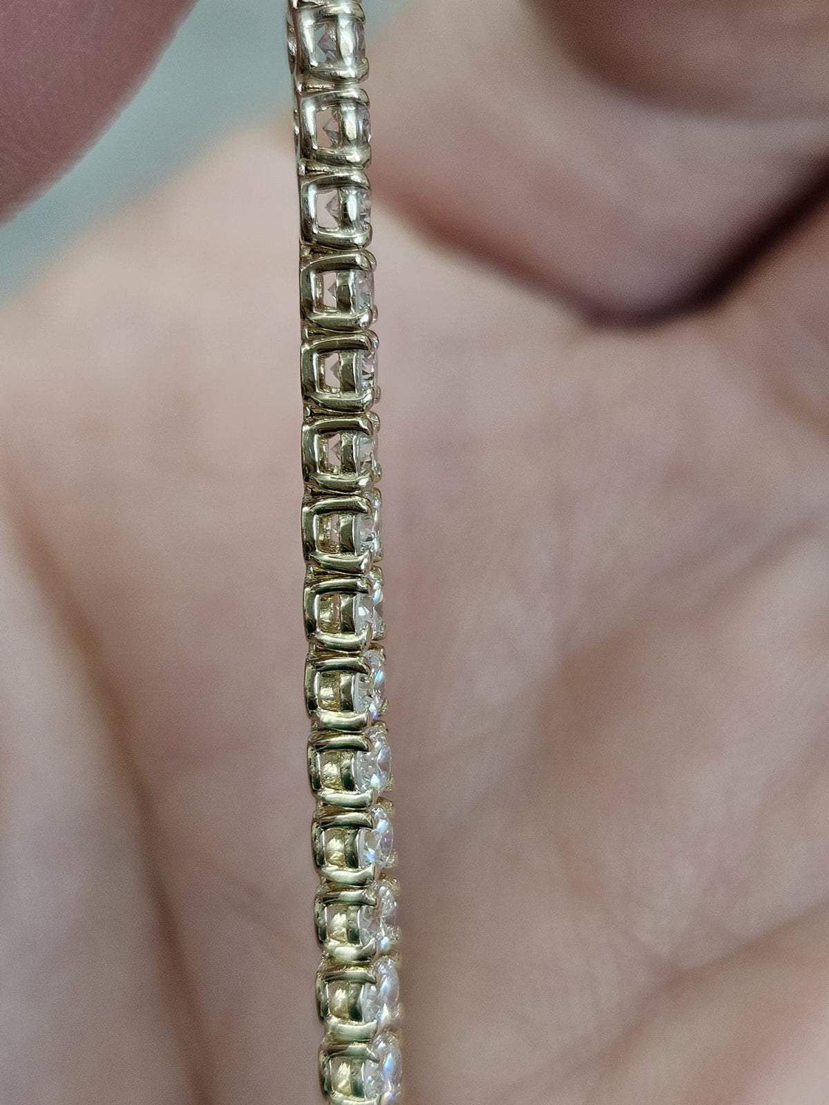 3cttw Gold Lab Diamond 7" Tennis Bracelet