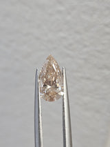 IGI 1.01CT PEAR FANCY LIGHT PINKISH BROWN VS1