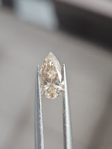 IGI 1.01CT PEAR FANCY LIGHT PINKISH BROWN VS1