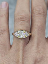 14K Gold Multi Colored Lab Diamond Ring