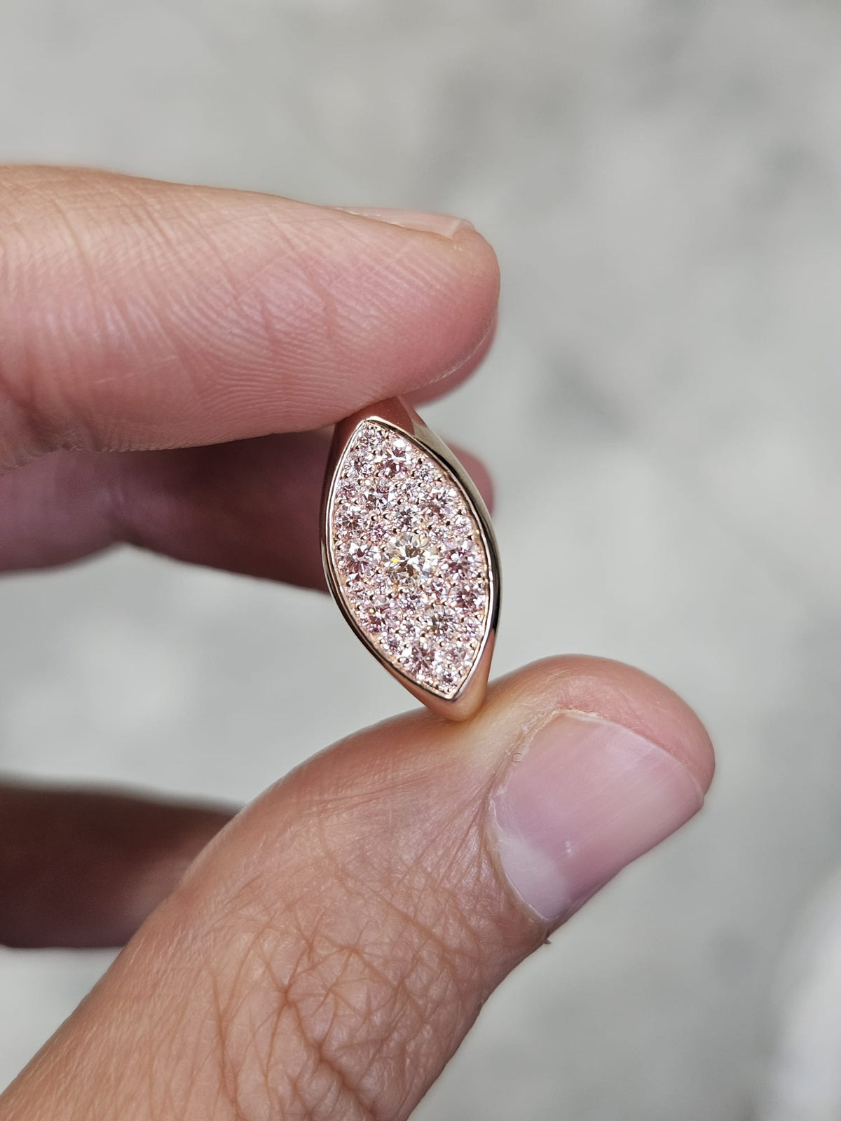 14K Gold Multi Colored Lab Diamond Ring