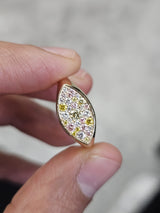 14K Gold Multi Colored Lab Diamond Ring