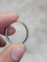 Custom Made 14K White Gold Round lab Diamond Eternity Band