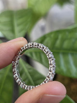 Custom Made 14K White Gold Round lab Diamond Eternity Band