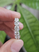 Custom Made 14K White Gold Round lab Diamond Eternity Band